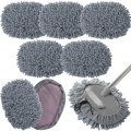 Tallew 5 Pcs Car Wash Mitt Kit Clean Brush Not Included Microfiber Detail Cleaning Tools Truck Washing Chenille Scratch Free