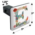 Graphics More Letter E Floral Monogram Initial Tow Trailer Hitch Cover Plug Insert