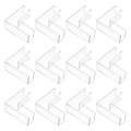 12pcs Plastic Glass Connector Suitable For 12mm Thick L Shaped To Clamp Fixing Bracket Rimless Clip Holder Aquarium Fish Tank 