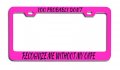 You Probably Dona T Recognize Me Without My Cape Causes Pink Metal License Plate Frame Tag Holder Z28 