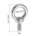 Uxcell Lifting Eye Bolt M5 X 11mm Male Thread 304 Stainless Steel For Hanging Pack Of 10