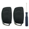 Key Fob Shell Case For 2013 2014 2015 2016 2017 Hyundai Santa Fe Sonata Tucson 4 Button Keyless Entry Remote Control Cover 2
