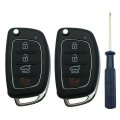 Key Fob Shell Case For 2013 2014 2015 2016 2017 Hyundai Santa Fe Sonata Tucson 4 Button Keyless Entry Remote Control Cover 2