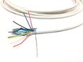 22 Awg 8 Conductor Stranded Shielded Plenum Cable Cl3p White Jacket 100 Foot Roll 
