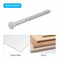 Uxcell Hex Head Lag Screws Bolts 5pcs 3 8 X 5 304 Stainless Steel Partial Thread Wood