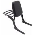 Black Rear Passenger Backrest Sissy Bar With Luggage Rack Replacement For Honda Ca250 Cmx250 All Years 