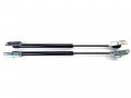 Two 2 19 7 Inch 110 Lb Gas Prop Strut With Four 90 Degree Angled Inside Ball Stud Coated Steel Brackets 10mm 