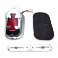 Hongk- Heavy Metal Aluminum Chromed Red Brake Tail Light Signals Compatible With Flstn Deluxe Springer Big Twin B01bn0o6c8