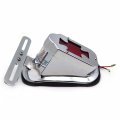 Hongk- Heavy Metal Aluminum Chromed Red Brake Tail Light Signals Compatible With Flstn Deluxe Springer Big Twin B01bn0o6c8