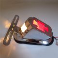 Hongk- Heavy Metal Aluminum Chromed Red Brake Tail Light Signals Compatible With Flstn Deluxe Springer Big Twin B01bn0o6c8