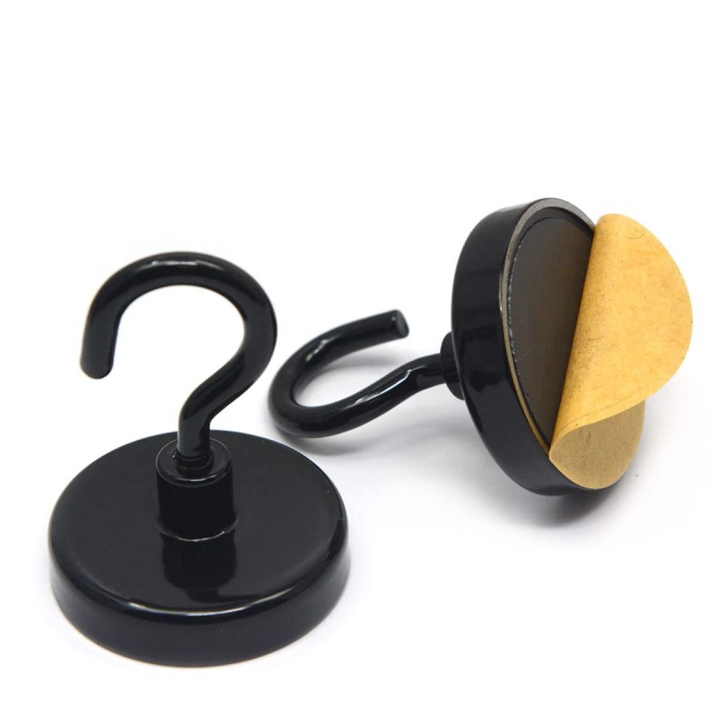 Cms Magnetics 6-pack 32mm Ceramic Hooks Black 5-pound Sheer And 13-pound Pull Force Rating Strong Magnet For Office