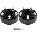 2 In Wheel Spacers 5x4 5 Bore 66 1mm For Nissan And Infiniti Forged Aluminum Adapters X1 25 Studs Black 2 Pieces
