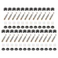 25set Furniture Connectors Kit 15x10 5mm Cam Lock Fitting With M6x40mm Dowel Fasteners And Alloy Cap 3-in-1 Fixing Screws Set 