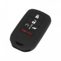X Autohaux Car Key Fob Cover 5 Button Remote Protective Case Silicone Black For Honda Accord Civic Cr-v Pilot 2015-2019