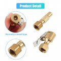 Uxcell 1 Set Auto Closed Flow Tire Chuck For Inflator Gauge Air Compressor Copper Tone