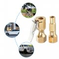 Uxcell 1 Set Auto Closed Flow Tire Chuck For Inflator Gauge Air Compressor Copper Tone