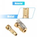 Uxcell 1 Set Auto Closed Flow Tire Chuck For Inflator Gauge Air Compressor Copper Tone