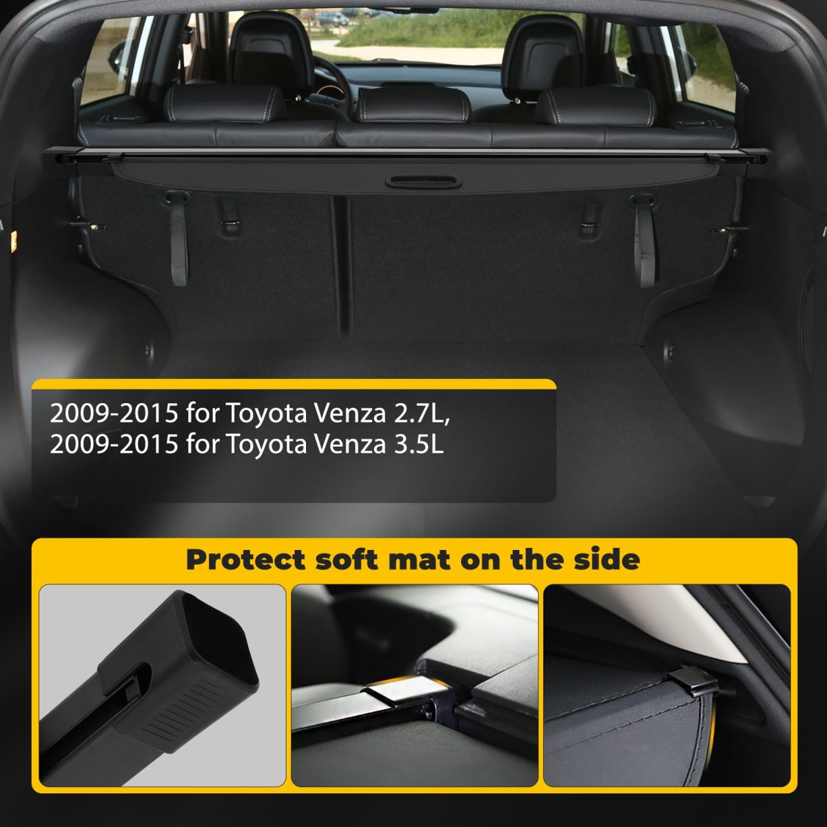 Retractable Cargo Cover For 2009 2015 Toyota Venza 2 7l And 3 5l Anti Peeping Privacy Security Shade Trunk Suv Accessories