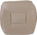 Ecotric Seat Cover Synthetic Leather Compatible With 1992-1996 Ford Bronco Med Mocha Tan Passenger Bottom