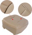 Ecotric Seat Cover Synthetic Leather Compatible With 1992-1996 Ford Bronco Med Mocha Tan Passenger Bottom