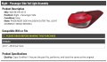 Marketplace Auto Parts Right Passenger Side Halogen Outer Tail Light Assembly Compatible With 2017-2018 Kia Forte Sedan
