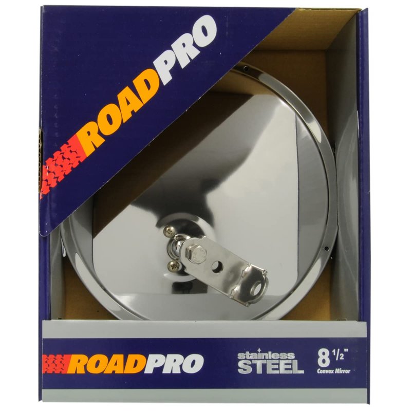 Roadpro Rp-19sos 8 5 Stainless Steel Adjustable Convex Mirror Offset Stud