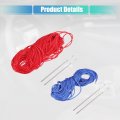 Uxcell Hand Sewn Steering Wheel Cover Blue Red Stitch With Needle Thread Universal Fit 14 6-15 2 Inch 37-38 5cm Dia For Car