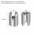 Uxcell Self Tapping Threaded Inserts 15pcs Inner M2 5-0 45 Outer M4 5x6 303 Stainless Steel Slotted Thread Repair Nuts