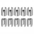 Uxcell Self Tapping Threaded Inserts 15pcs Inner M2 5-0 45 Outer M4 5x6 303 Stainless Steel Slotted Thread Repair Nuts