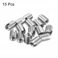 Uxcell Self Tapping Threaded Inserts 15pcs Inner M2 5-0 45 Outer M4 5x6 303 Stainless Steel Slotted Thread Repair Nuts