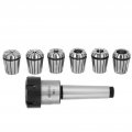 Fafeicy Mtb3 Shank With 6pcs Er32 Collet Set 1pc M12 Chuck Morse Taper Holder Spring Collets Cnc Milling Tool For Machine