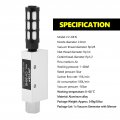 Vacuum Generator With Silencer Cv-20hs Aluminum Alloy Pneumatic Air Exhaust Ejector Accuracy Threads
