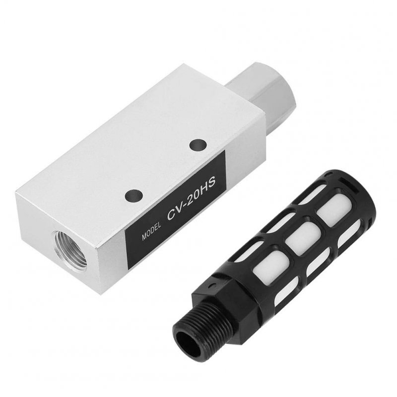 Vacuum Generator With Silencer Cv-20hs Aluminum Alloy Pneumatic Air Exhaust Ejector Accuracy Threads
