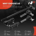 A-premium 5pcs Suspension Kit Inner Outer Tie Rod End Adjusting Sleeve Compatible With Ford F-150 F150 F-250 F250 1980-1996