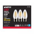 Satco 6pk 4w B11 Led 2700k Medium Base Dimmable 40w Equiv