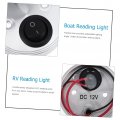 Totority 2pcs Rv Reading Light Led Desk Lamp Boat Study Tables Yacht Spotlight Light Bedside Iron Plated Pole Travel Marine