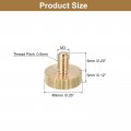 Uxcell M3x5mm Knurled Thumb Screws 4pcs Flat Head Fully Threaded Brass Bolts Grip Knobs Fasteners