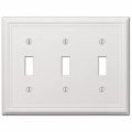 Westek 149tttw Chelsea Wall Plate White Steel 3 Toggle Quantity 