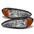 Chrome Housing Oe-style Headlight Headlamp Assembly For 1999-2005 Pontiac Grand Am Driver Passenger Side 