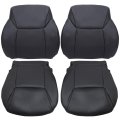 Secos Perforated Black Front Driver Passenger Side Bottom Top Replacement Microfiber Leather Seat Covers For Lexus Lx570 2008 
