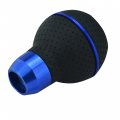 Bashineng Leather 5 Speed Shift Knob Gear Stick Shifter Handle Transmissions Fit Most Manual Cars Truck Suv Vehicle Black Blue 