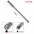 Uxcell 10pcs 100mm 1 4 Hex Shank 5mm Ph1 Magnetic Phillips Head Screwdriver Bits S2 High Alloy Steel