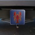 Atlantic Lobster On Blue Waves Tow Trailer Hitch Cover Plug Insert
