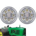 Agp 1978 2pcs 24w Par36 Led Tractor Light Round Flood Lamp 5000k Work 12v Sealed Beam White For John Deere Combine 3300i 4400i 