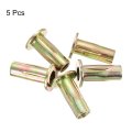 Multi-grip Rivet-nut M10 Pre-bulbed Shank Carbon Steel Color-zinc-plated Flat Head Threaded Insert Nut 5pcs