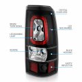 Amerilite For 1999-2002 Chevy Silverado 99-06 Gmc Sierra Pickup Truck Black Led Replacement Taillights Brake Lamp Set Passenger