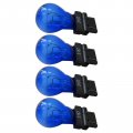 Usonline911 4pcs 3157 Light Bulbs Back-up Reverse Interior Dome High Mount Stop Directional Signal S8 Miniature Lamp Blue