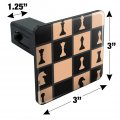 Chess Board Pieces Pattern Tow Trailer Hitch Cover Plug Insert
