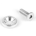 Silver 20 Pcs 20mm Wide Anodized Aluminum Fender Washers Bolts Screws Dress Up Kit M6 X 1 0