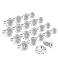 Silver 20 Pcs 20mm Wide Anodized Aluminum Fender Washers Bolts Screws Dress Up Kit M6 X 1 0